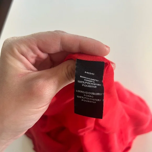 Monique Lhuillier Red High Neck Mini Dress - Picture 7 of 12